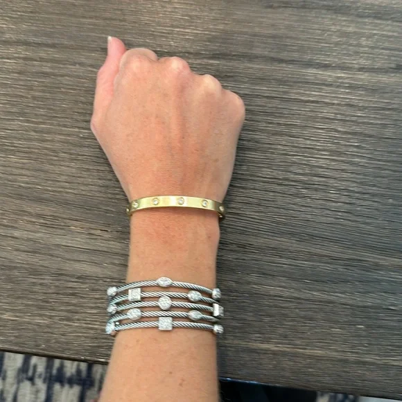 David Yurman Confetti Cuff Bracelet In Sterling Silver With Diamonds - Picture 4 of 4